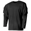 MFH US Long Sleeved T-Shirt With Sleeve Pockets Black 1 MFH US Long Sleeved T-Shirt With Sleeve Pockets Black -Cheap Mod Lenza Store 00123 Black 01
