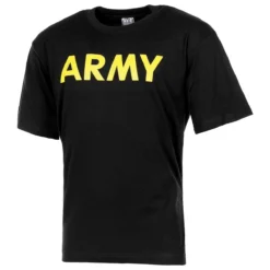 MFH T-Shirt With Army Print Black