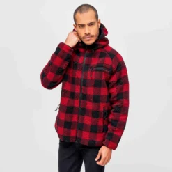 Brandit Teddyfleece Worker Jacket Red/Black