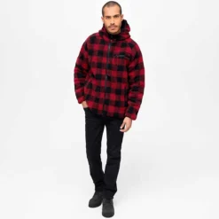 Brandit Teddyfleece Worker Jacket Red/Black -Cheap Mod Lenza Store 5024 41 BRANDIT TEDDYFLEECE RED BLACK 004 2