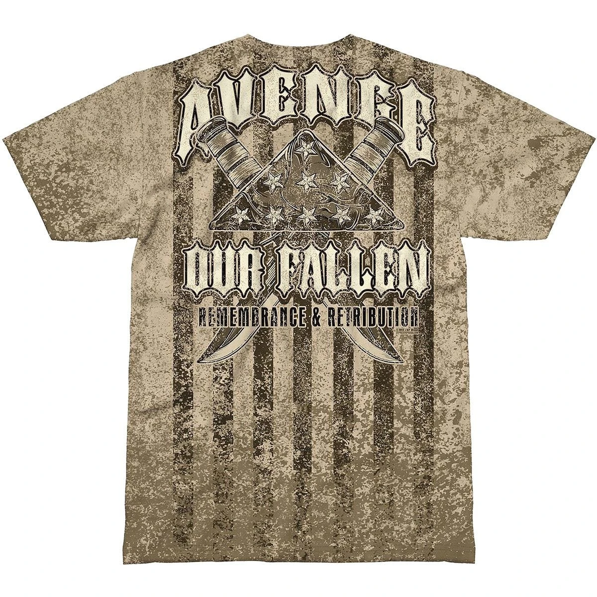 7.62 Design Avenge Our Fallen T-Shirt Sand 4 7.62 Design Avenge Our Fallen T-Shirt Sand - Image 2
