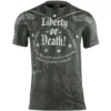 7.62 Design Liberty Or Death T-Shirt Charcoal -Cheap Mod Lenza Store 762 design liberty or death T Shirt Black NEW 1