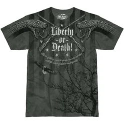 7.62 Design Liberty Or Death T-Shirt Charcoal -Cheap Mod Lenza Store 762 design liberty or death T Shirt Black NEW 3