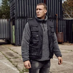 Brandit Hunting Vest Black -Cheap Mod Lenza Store Brandit Hunting Vest Black 3 2