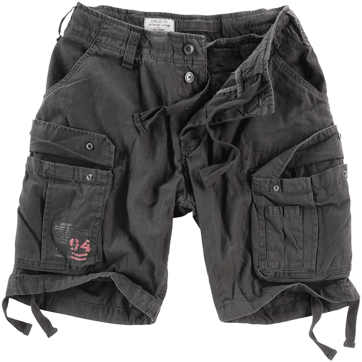 Surplus Airborne Vintage Shorts Washed Black