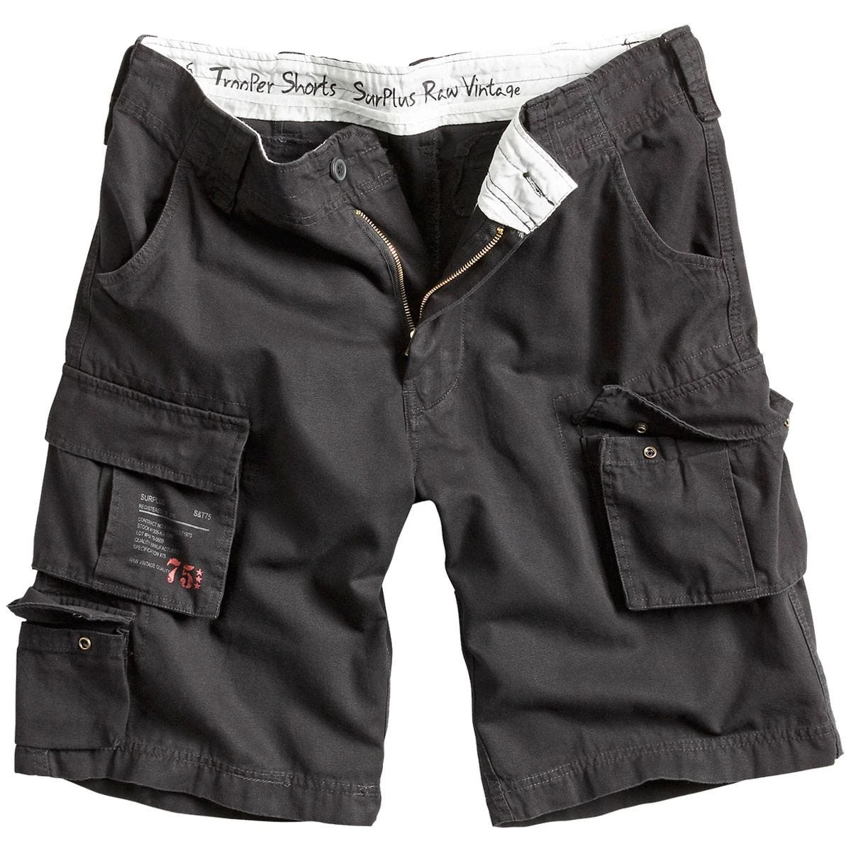 Surplus Trooper Shorts Black Washed 3 Surplus Trooper Shorts Black Washed
